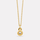 Yellow Gold June Pearl Birthstone Necklace