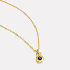 Yellow Gold September Sapphire Birthstone Necklace