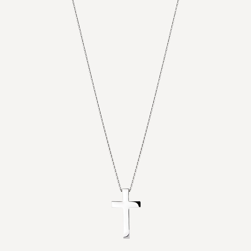 Sterling Silver The Cross Men's Silver Necklace