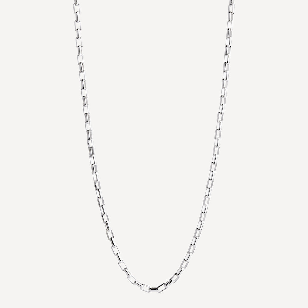 Sterling Silver Veneto Men’s Silver Chain Necklace