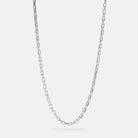 Sterling Silver Veneto Men’s Silver Chain Necklace
