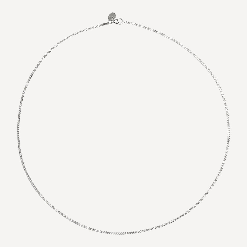 Cuban Men's Silver Chain Necklace 2.1mm