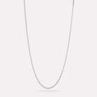 Sterling Silver Cuban Men's Silver Chain Necklace 2.1mm