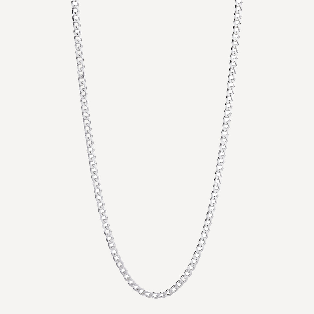 Cuban Men's Silver Chain Necklace 4.3mm