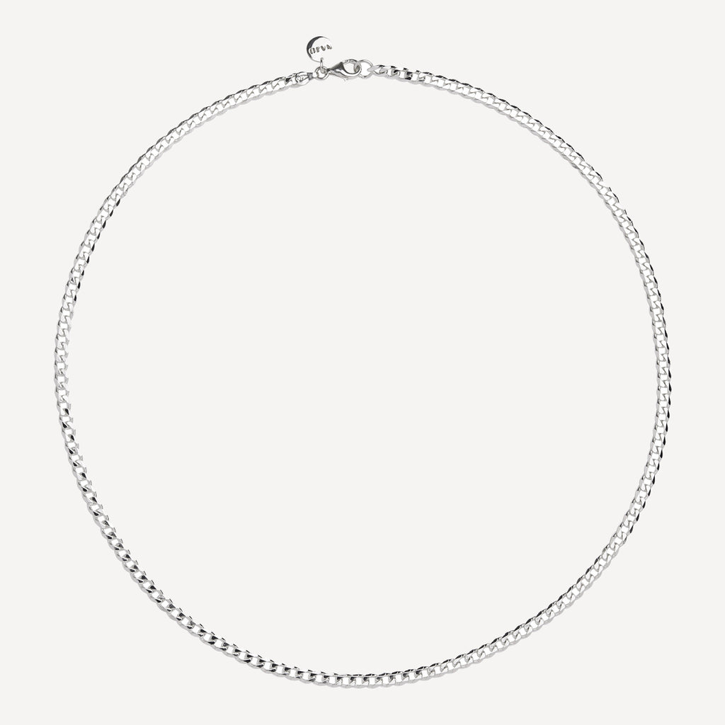 Cuban Men's Silver Chain Necklace 4.3mm