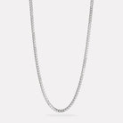 Sterling Silver Cuban Men's Silver Chain Necklace 4.3mm