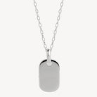 Sterling Silver Moto Men’s Silver Dog Tag Pendant