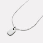 Moto Men’s Silver Dog Tag Pendant