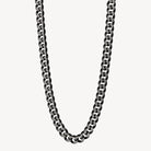Stainless Steel Nero Men’s Steel Curb Chain Necklace (Bold)