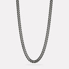 Stainless Steel Nero Men’s Steel Curb Chain Necklace (Bold)