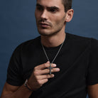 The Paladin Men’s Carbon Fibre and Steel Cross Pendant