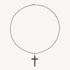 The Paladin Men’s Carbon Fibre and Steel Cross Pendant