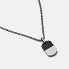 The Aviator Carbon Fibre and Steel Dog Tag Pendant