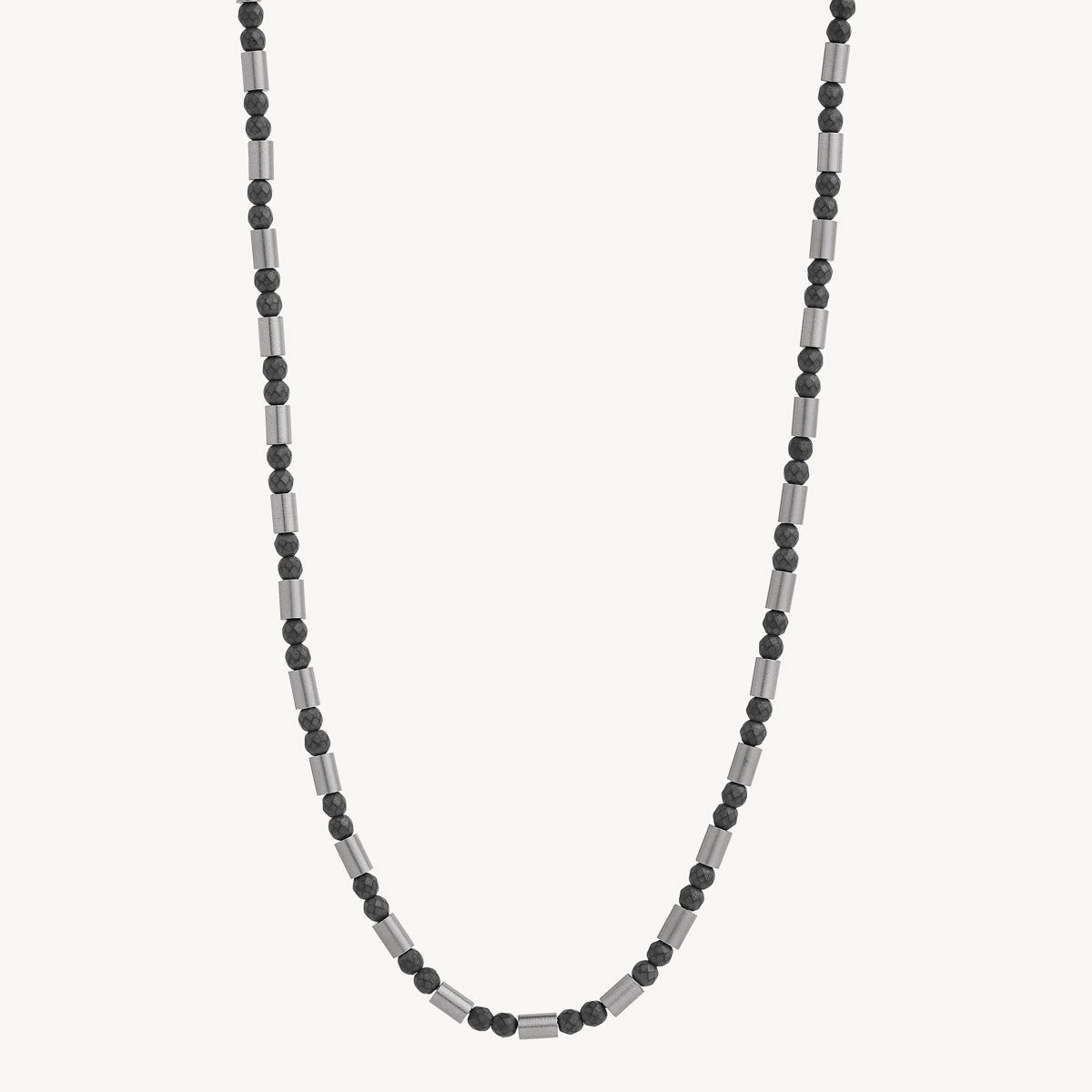 Stainless Steel Nova Men's Haematite & Steel Necklace