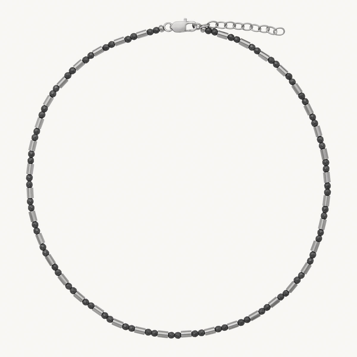 Nova Men's Haematite & Steel Necklace