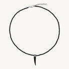 Nomad Men's Steel & Black Agate Necklace