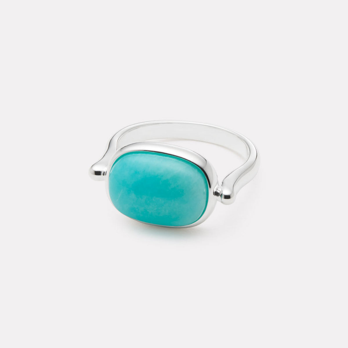 Sterling Silver Fleur Amazonite Ring