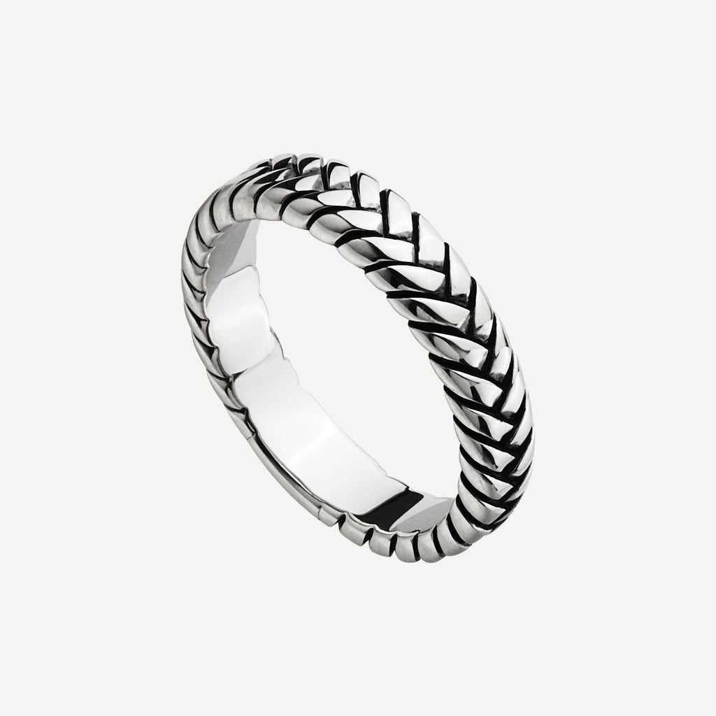 Sterling Silver Tessera Men’s Silver Ring