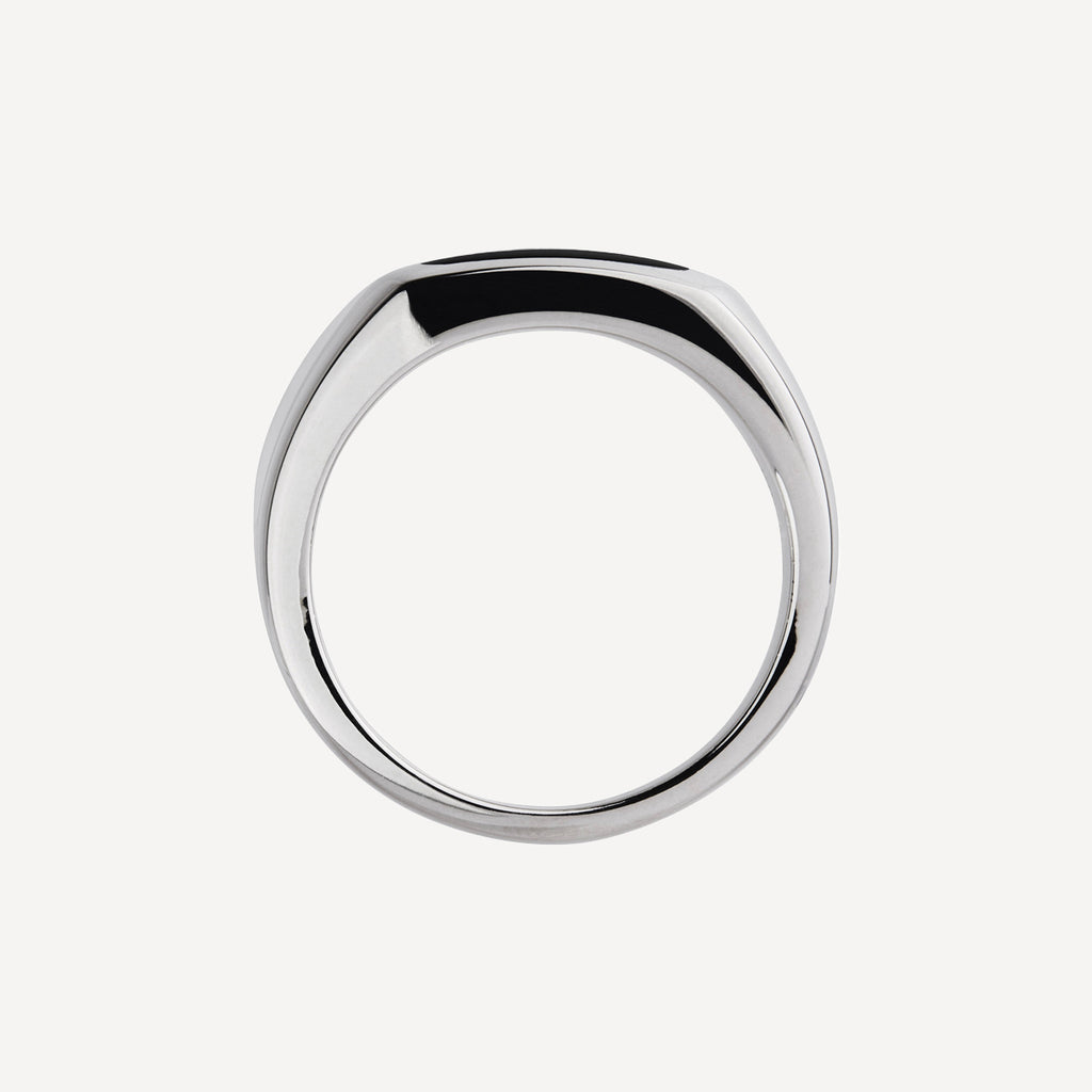 Expedition Men’s Silver Black Onyx Ring