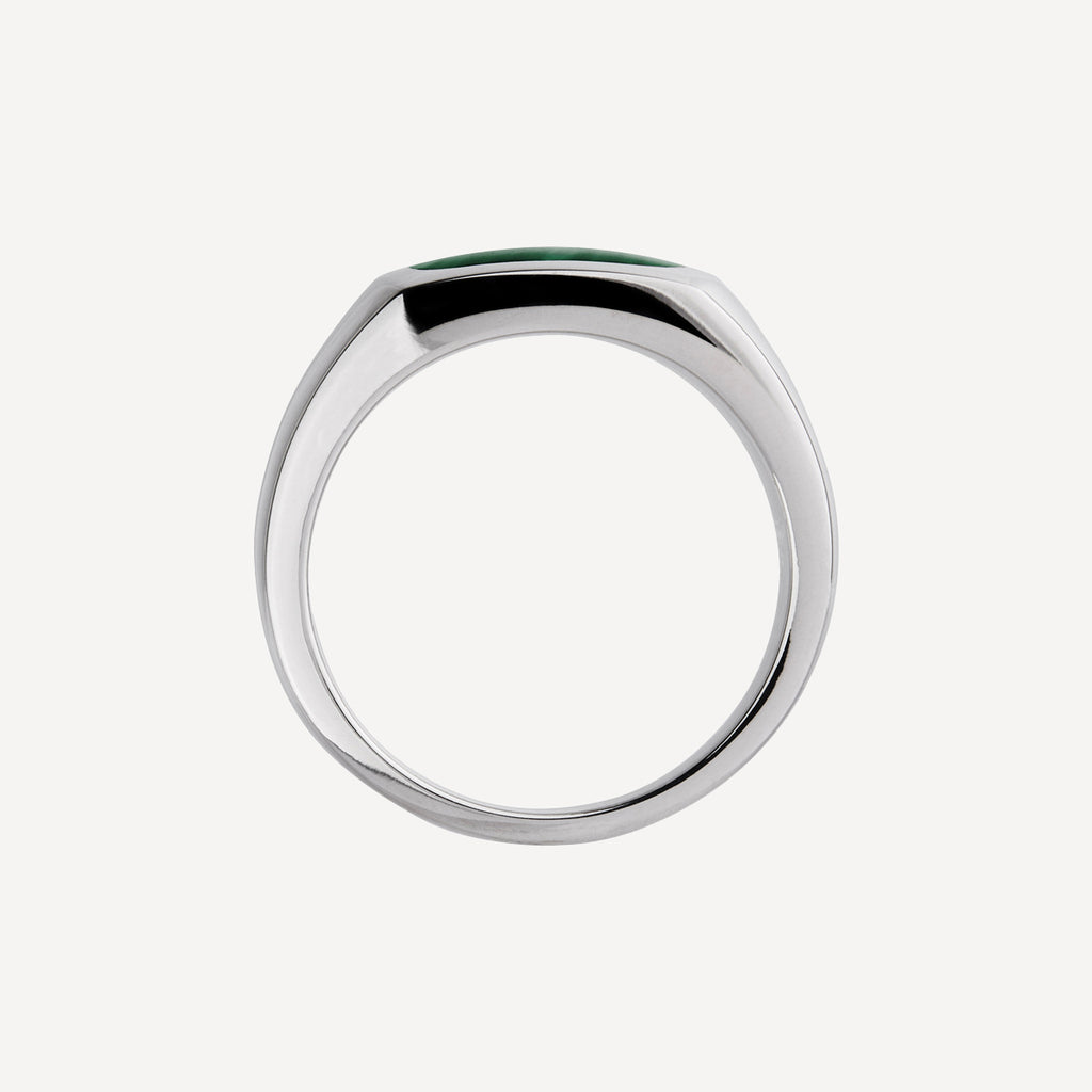 Expedition Men’s Silver Malachite Ring