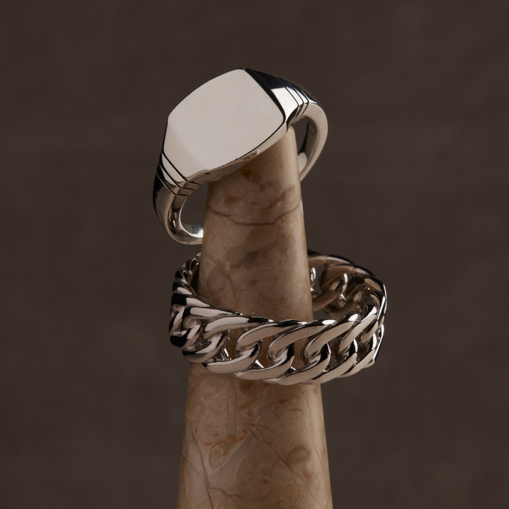 Cuban Men’s Silver Ring