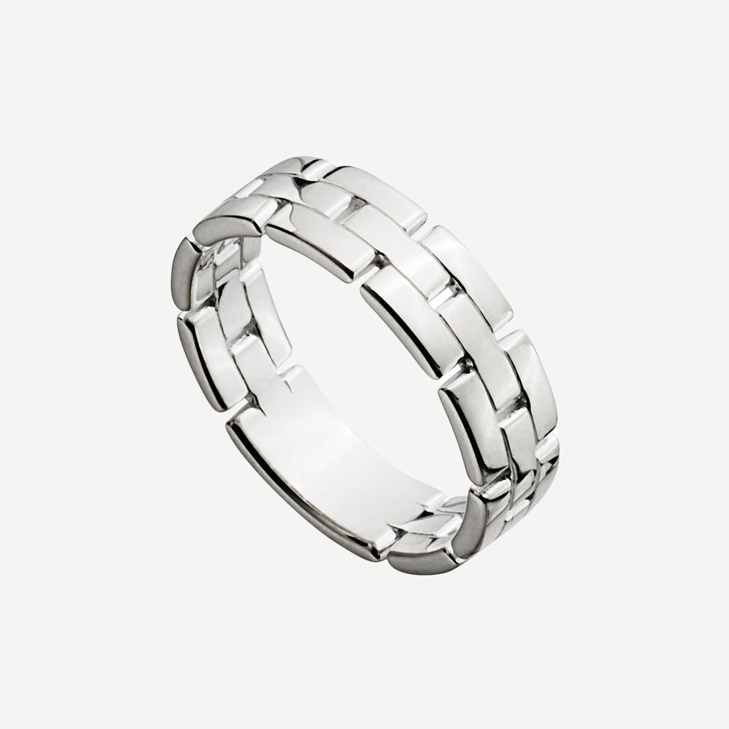 Sterling Silver Bastion Men’s Silver Ring