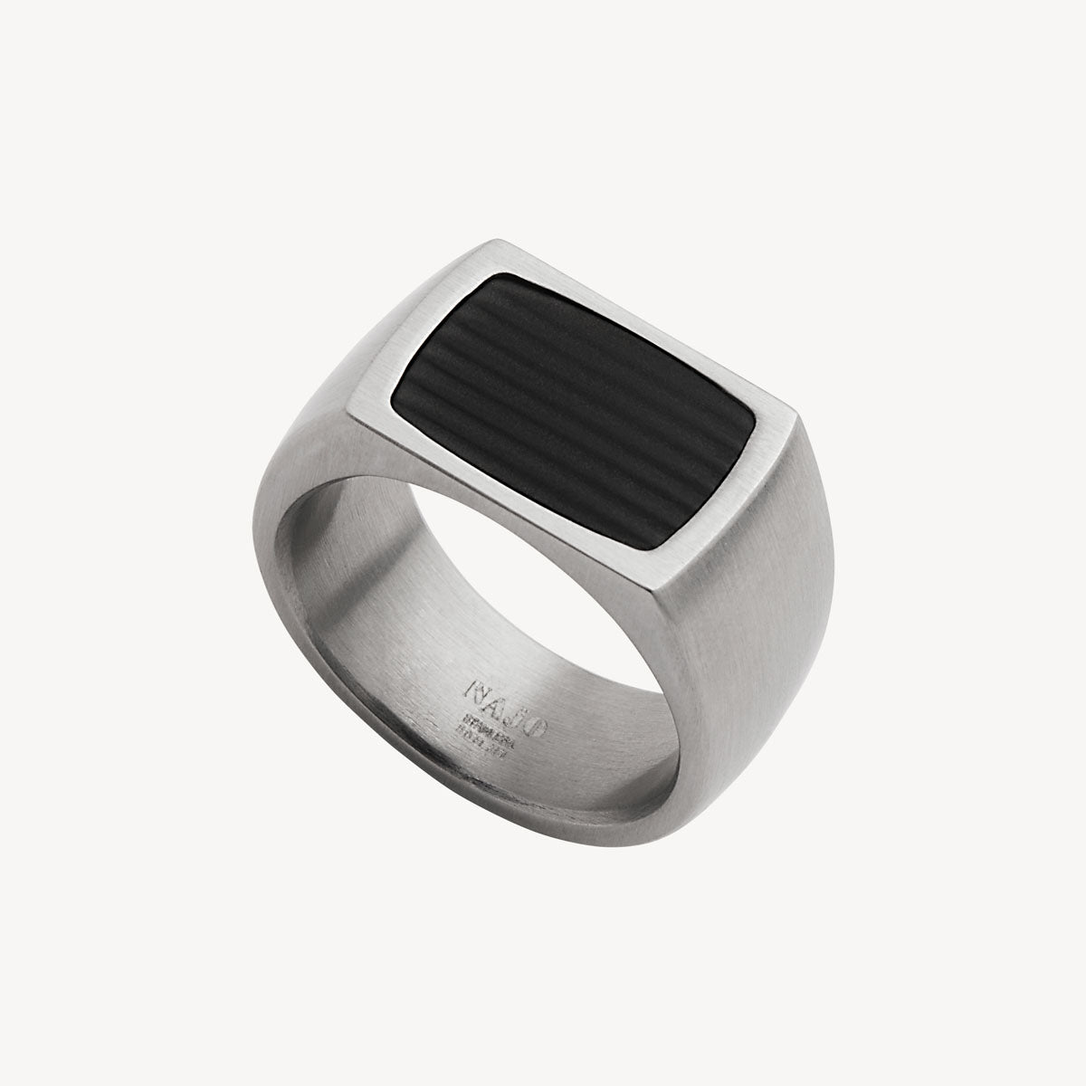 Stainless Steel The Paladin Men’s Carbon Fibre and Steel Ring