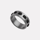 Stainless Steel Equity Men's Steel & Leather Ring