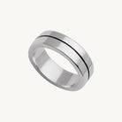 Sterling Silver Horizon Men's Silver Ring