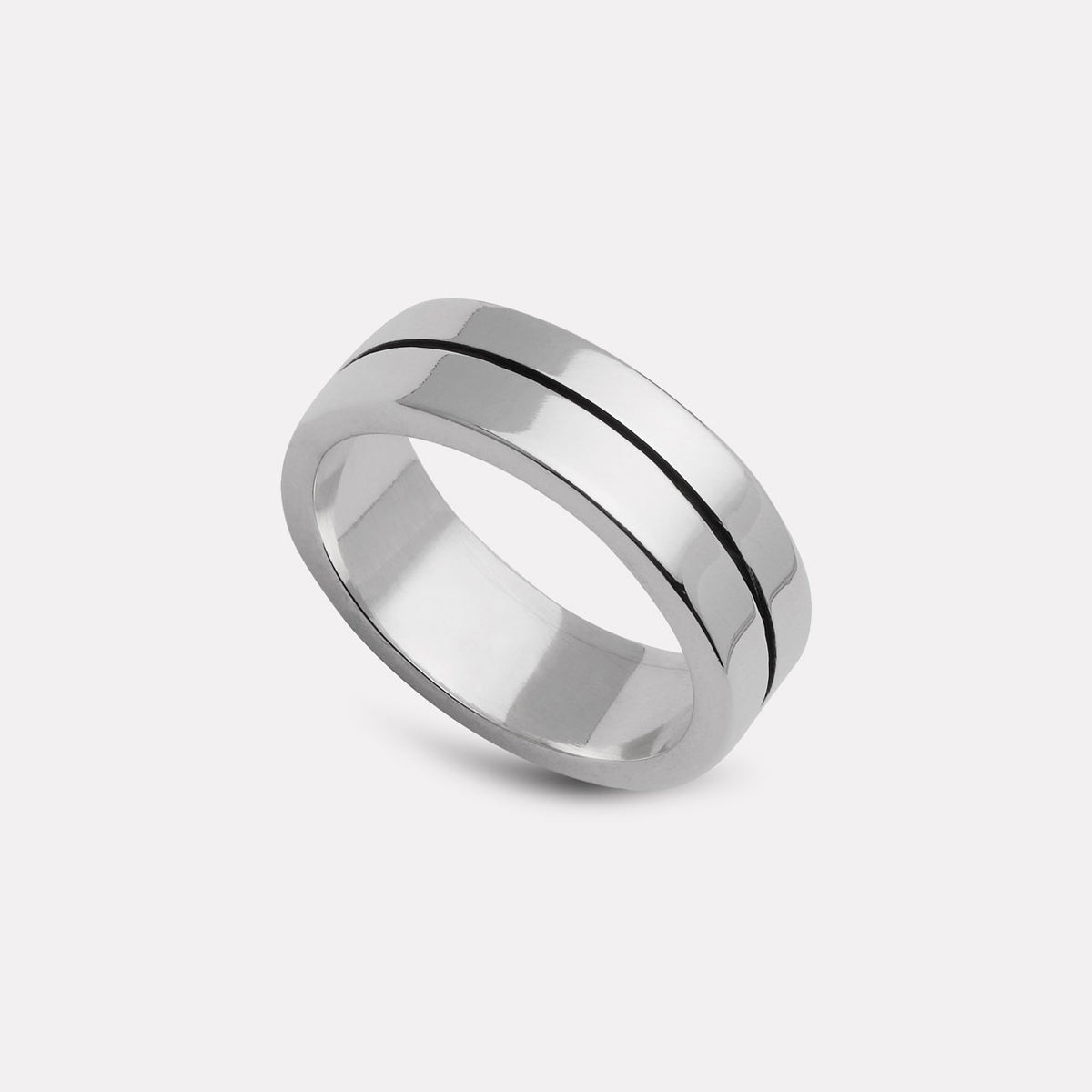 Sterling Silver Horizon Men's Silver Ring