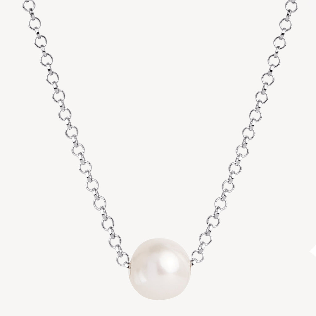 Sterling Silver Rhapsody Pearl Bridal Necklace